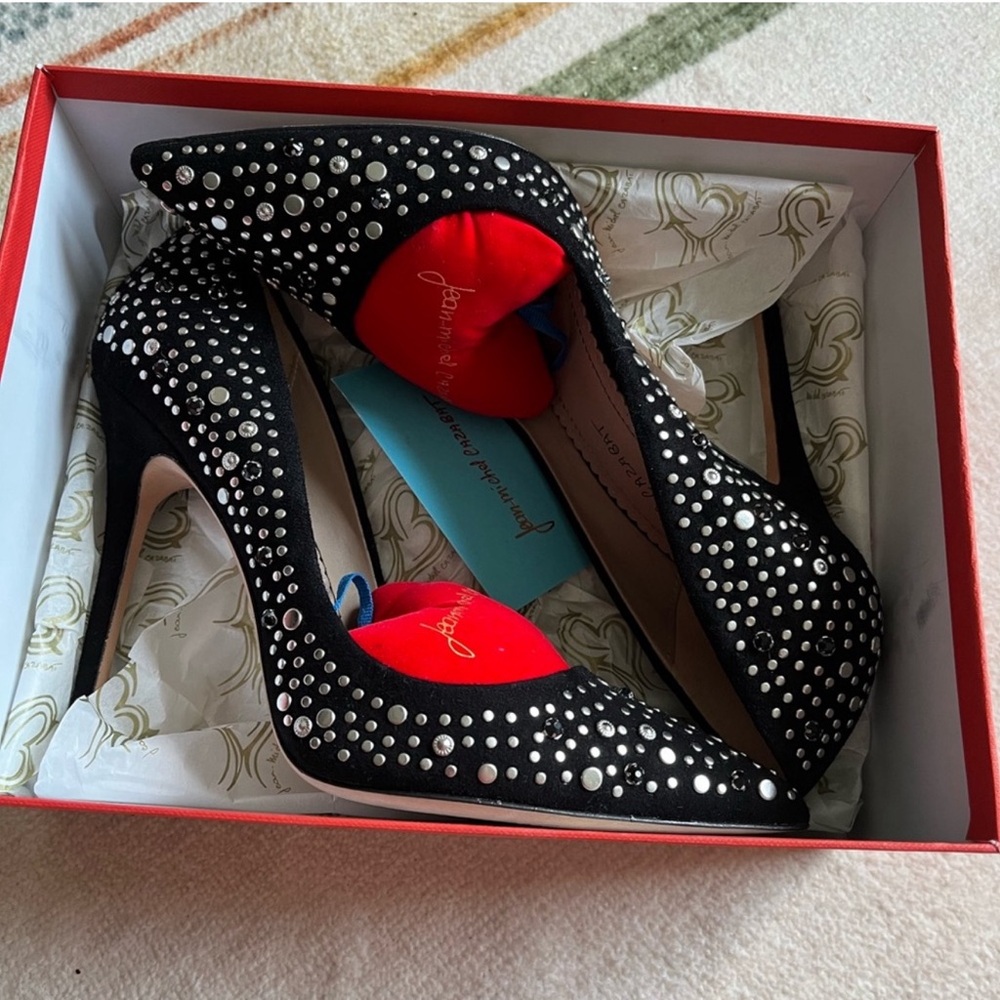 Elegant Black Studded Heels